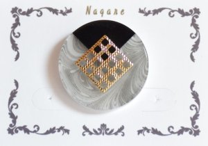 画像1: Nagare≪●brooch≫-black- (1)